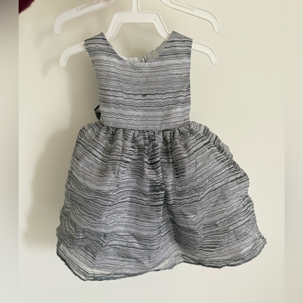 Marmellata Dress Baby Girl 9 Months Grey Holiday Special Occasion Wedding Easter